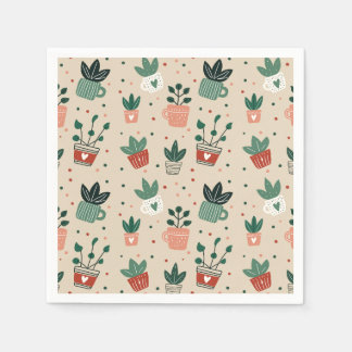 Serviettes en papier pour amoureux des plantes
