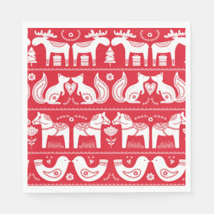 Serviettes en papier pour animaux scandinaves
