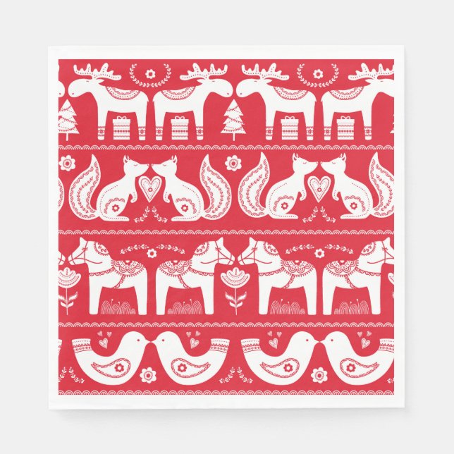 Serviettes en papier pour animaux scandinaves (Devant)