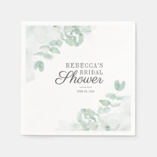 Serviettes en papier pour Baby Shower avec feuille