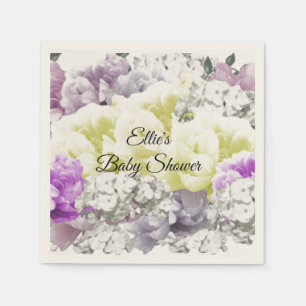 Serviettes en papier pour Baby Shower avec un bouq