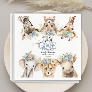 Serviettes en papier pour Baby Shower Boy Safari