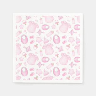 Serviettes en papier pour Baby Shower fille, Fête 