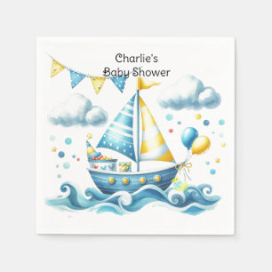 Serviettes en papier pour baby shower sur le thème