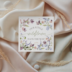Serviettes en papier pour Baby Shower Wildflower