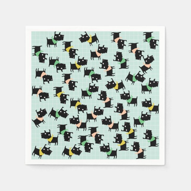 Serviettes en papier pour chiens mignons (Devant)