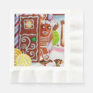 Serviettes en papier pour déjeuner GINGERBREAD MAN