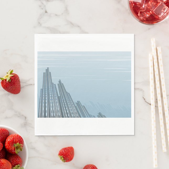 Serviettes en papier pour gratte-ciel de la ville (Créateur téléchargé)