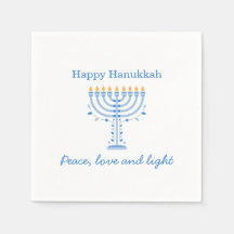 Serviettes en papier pour Hanouka - Joyeux Hanouka