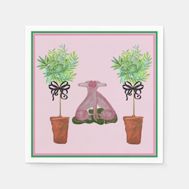 Serviettes en papier pour invités avec chien Staff (Devant)