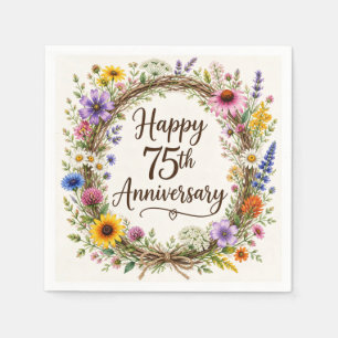Serviettes en papier pour le 75e anniversaire de m