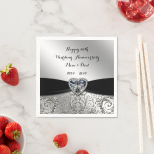 Serviettes en papier pour les 60 ans de mariage