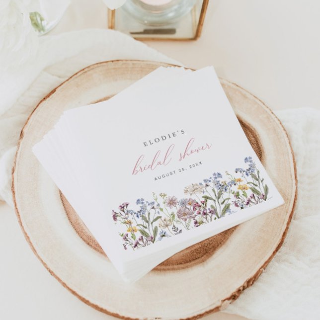Serviettes en papier pour mariage champêtre Fleur  (Créateur téléchargé)