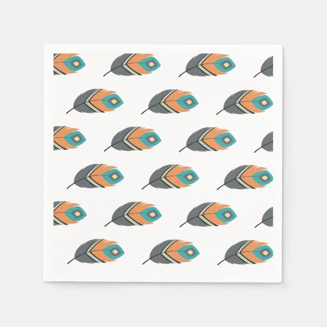 SERVIETTES EN PAPIER POW WOW TRIBAL PARTY NAPKINS (Devant)