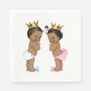 Serviettes En Papier Prince et Princesse Baby shower