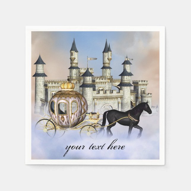 Serviettes En Papier Princess Castle Fairy Tale (Devant)