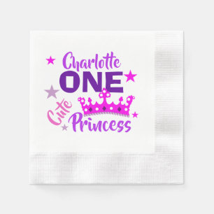 Serviettes En Papier Princesse 1er Anniversaire Filles mignonnes Person