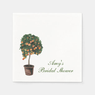 Serviettes en papier principal orange