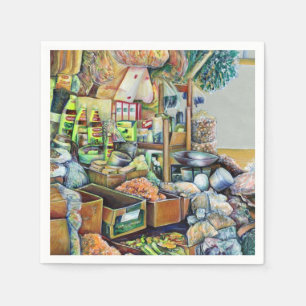 Serviettes En Papier Promesses charmantes du centre Tekka, Singapour