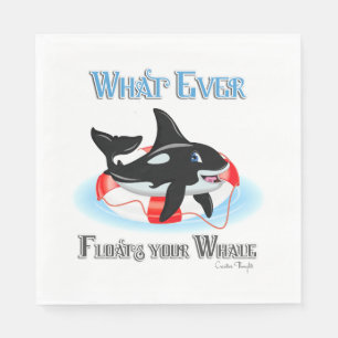 Serviettes En Papier Quoi qu'il flotte votre baleine 2