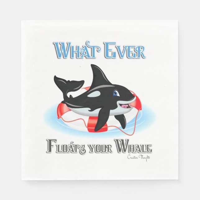 Serviettes En Papier Quoi qu'il flotte votre baleine 2 (Devant)