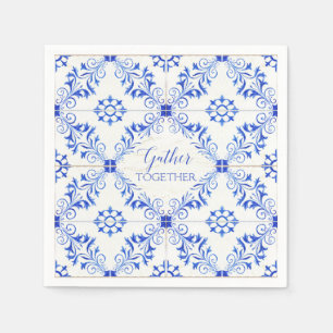 Serviettes En Papier Rassembler Farmhouse Russe Aquarelle Carrelage