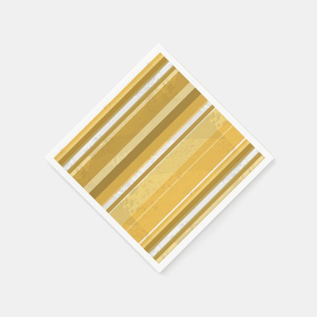Serviettes En Papier Rayures Jaune (Coin)
