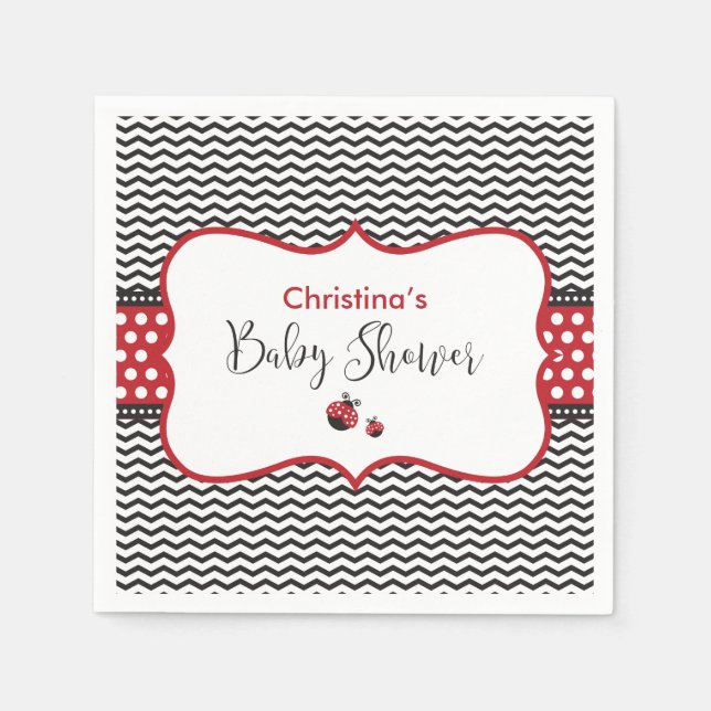 Serviettes En Papier Red Ladybug (Devant)