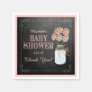 Serviettes En Papier Regard de tableau avec le baby shower de pêche de