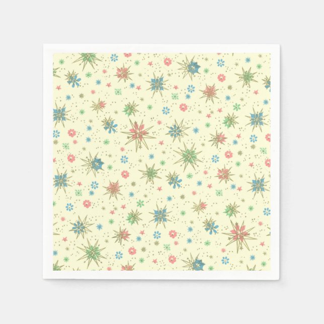 Serviettes En Papier Retro Hipster Space Age (Devant)