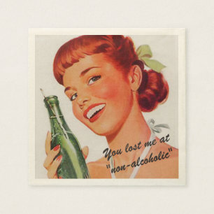 Serviettes En Papier Retro Soda Ad Joke