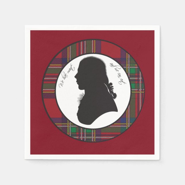 Serviettes En Papier Robbie Burns serviettes silhouette (Devant)