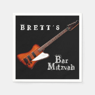 Serviettes En Papier Rock Guitare Bar Mitzvah Napkins