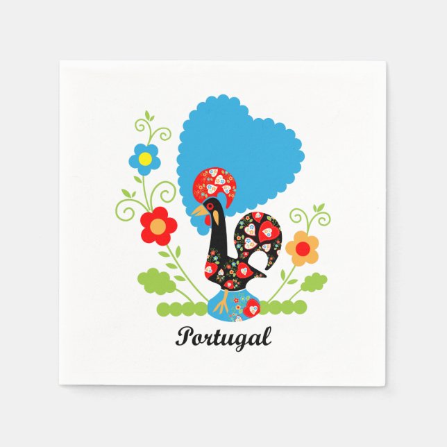 Serviettes En Papier Rooster portugais (Devant)