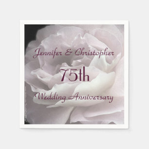 Serviettes en papier rose, 75e anniversaire du Mar