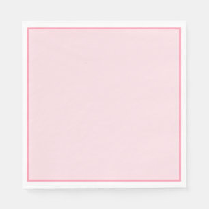 serviettes en papier rose clair