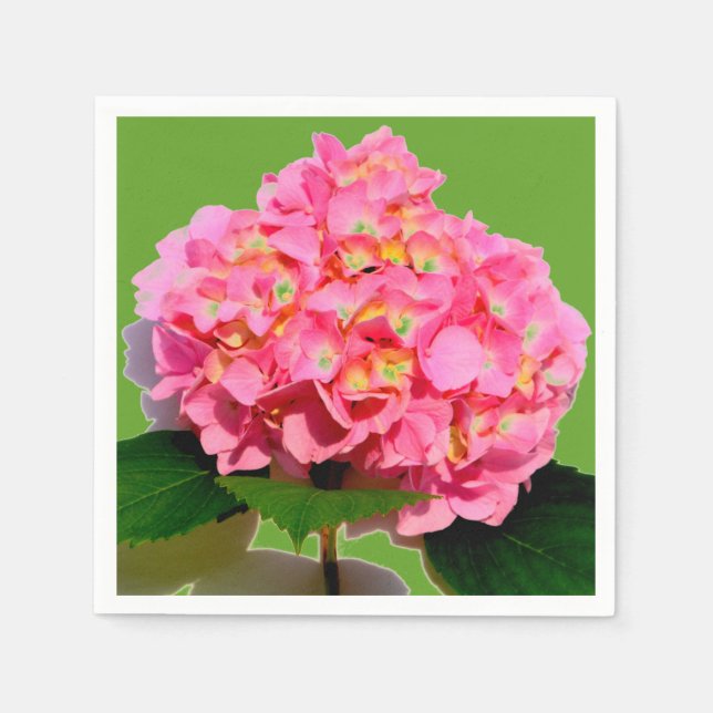 Serviettes En Papier Rose Hydrangea rose fleur rose rose floral (Devant)