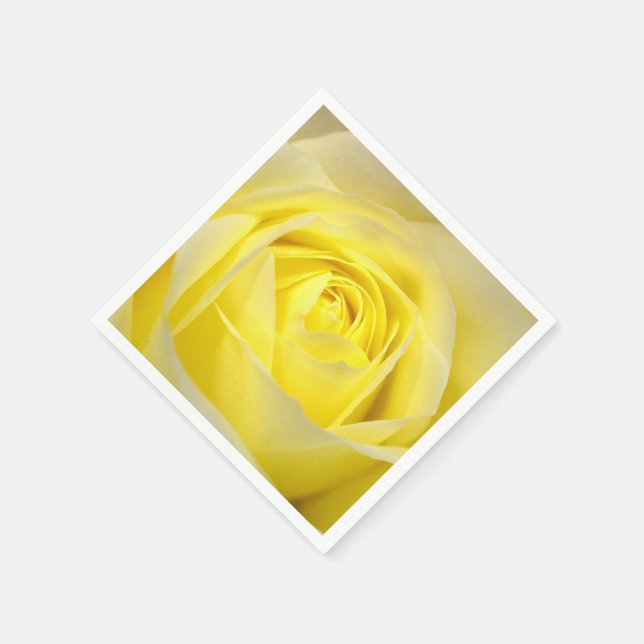 Serviettes En Papier Rose jaune (Coin)