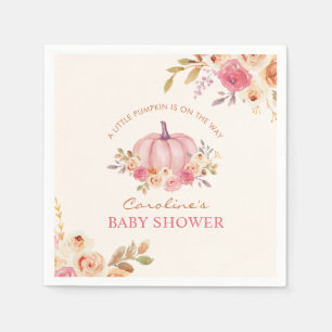 Serviettes en papier rose pour Baby Shower Little