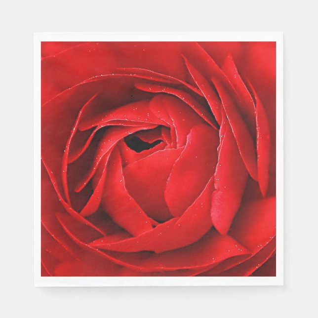 SERVIETTES EN PAPIER ROSE ROUGE (Devant)