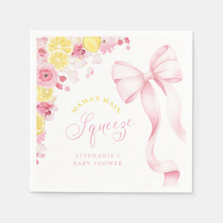 Serviettes en papier Rose Ruban Citron pour Baby S