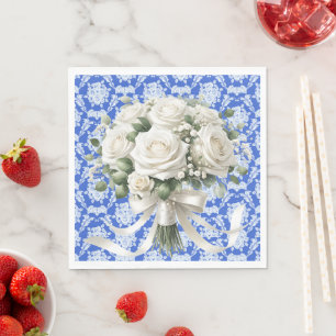 Serviettes en papier Roses de Damas