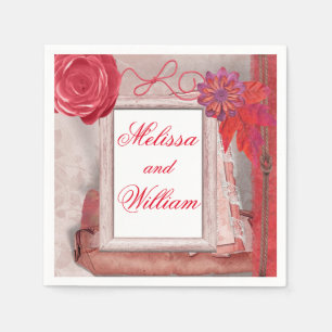Serviettes En Papier Rouge assez rustique