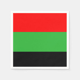 Serviettes En Papier Rouge, vert, noir, Naples Africaines