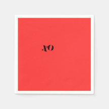 Serviettes en papier rouges XO