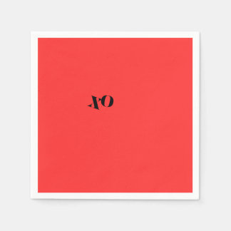 Serviettes en papier rouges XO
