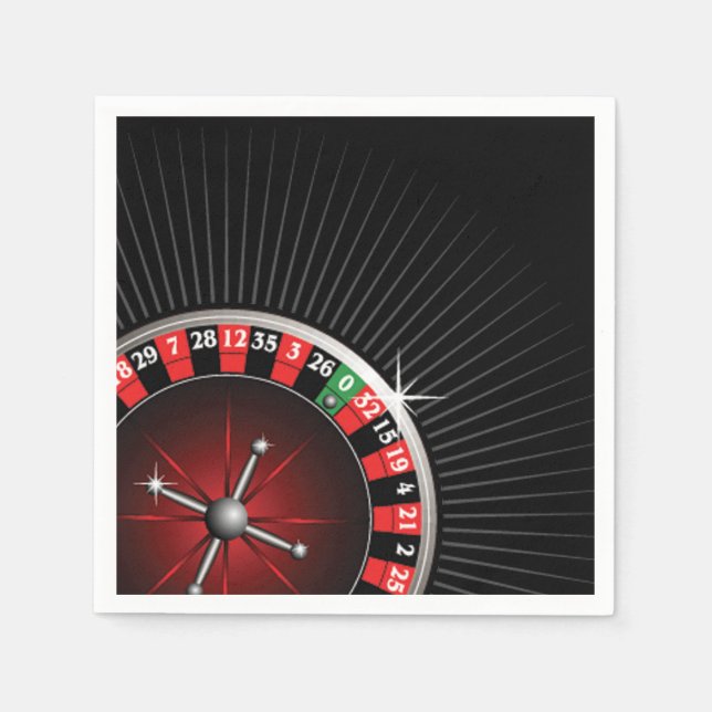 Serviettes En Papier Roulette Roulette Casino Papier ensemble Napkin (Devant)