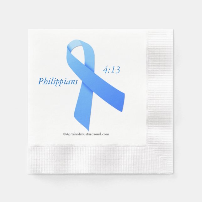 Serviettes En Papier Ruban bleu (Devant)