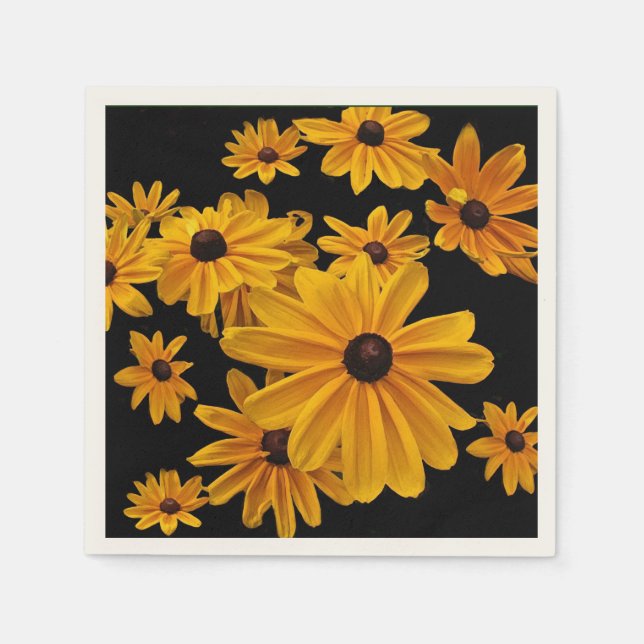 Serviettes En Papier Rudbeckia Black Eyed Susan Flowers papier serviett (Devant)