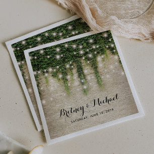 Serviettes En Papier Rustique Château de Pierre Église String Mariage